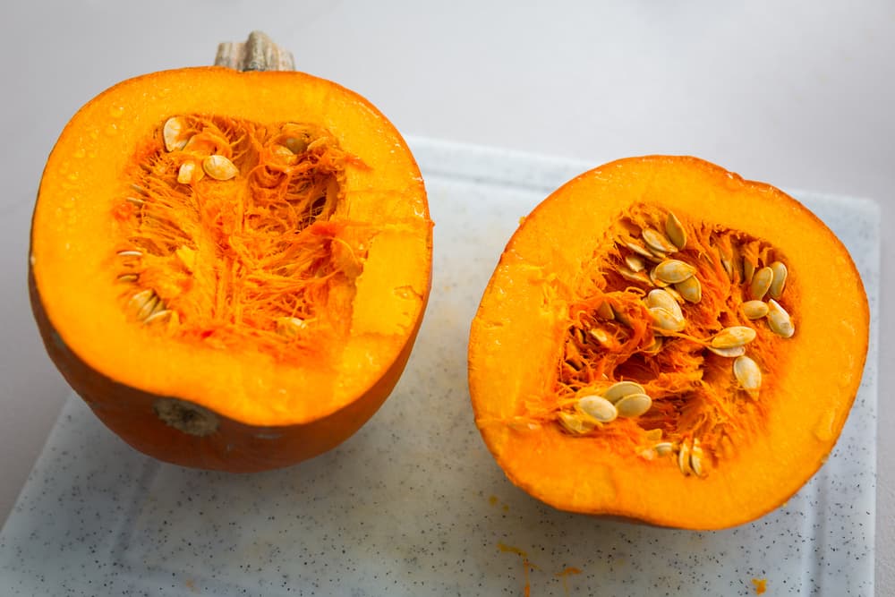 pumpkin cut in half